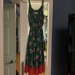 Anthro Mireille Pleated Dress